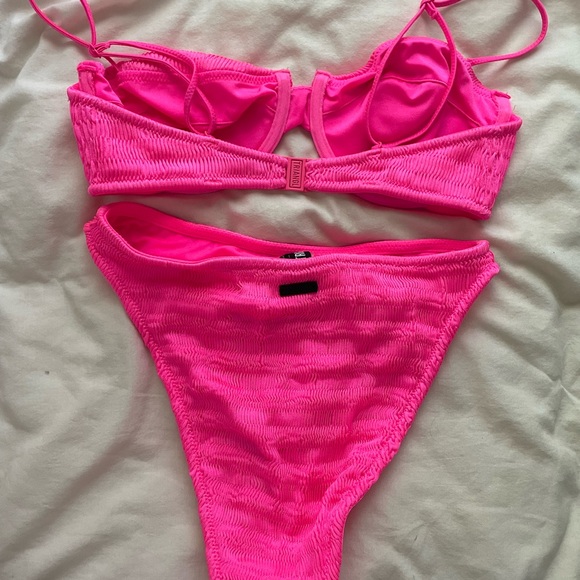 Hot Pink Triangle Bikini - Picture 4 of 4